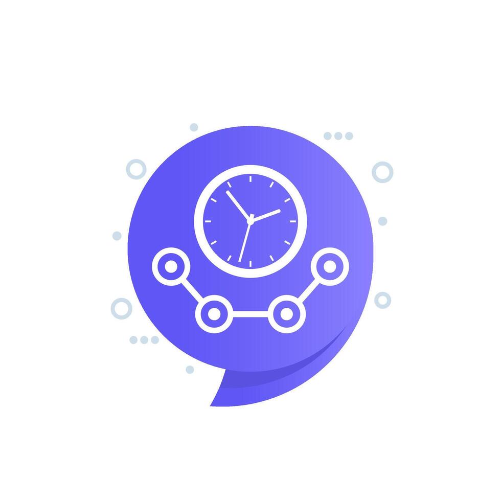 time tracking icon for web vector