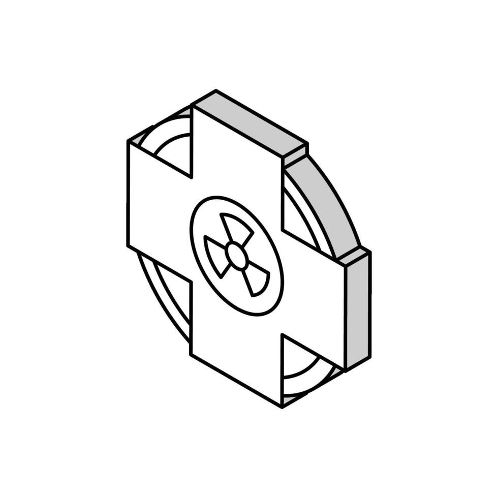 nuclear medicine lab energy isometric icon vector illustration