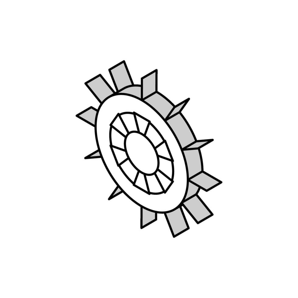 luz de sol Dom verano isométrica icono vector ilustración