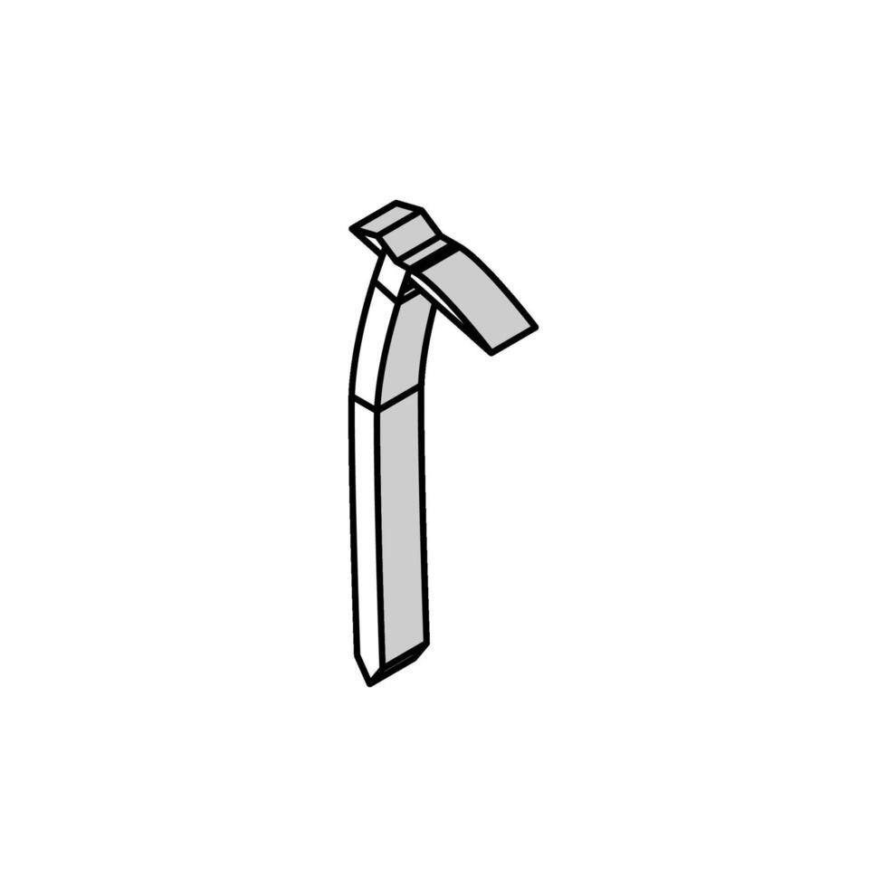 ice axe mountaineering adventure isometric icon vector illustration