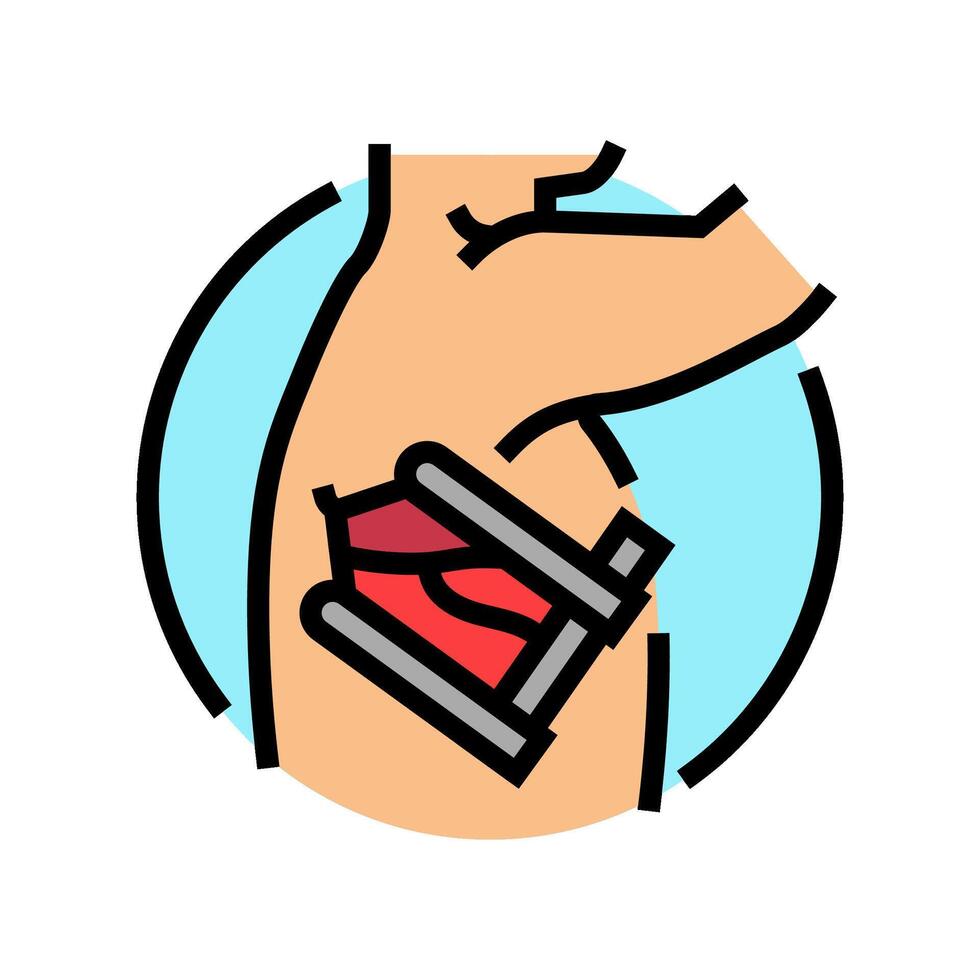 thoracotomy surgery hospital color icon vector illustration
