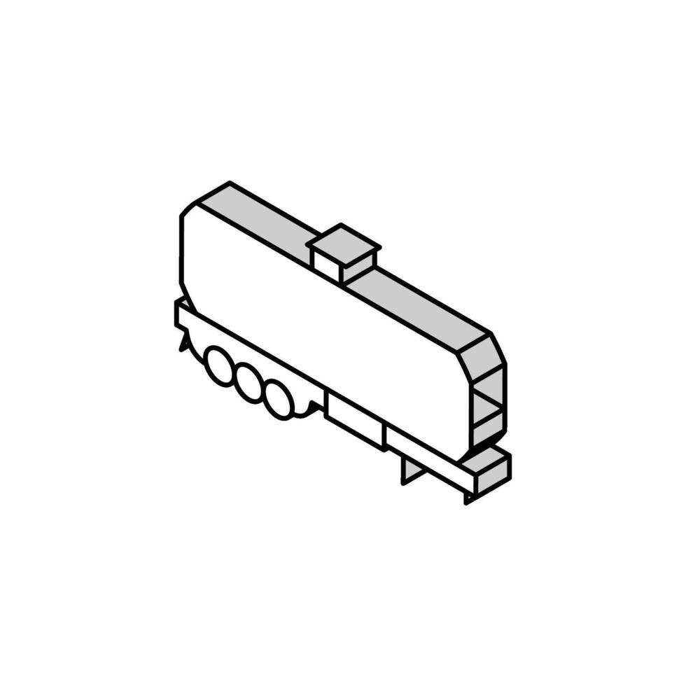 chemical tanker truck engineer isometric icon vector illustration