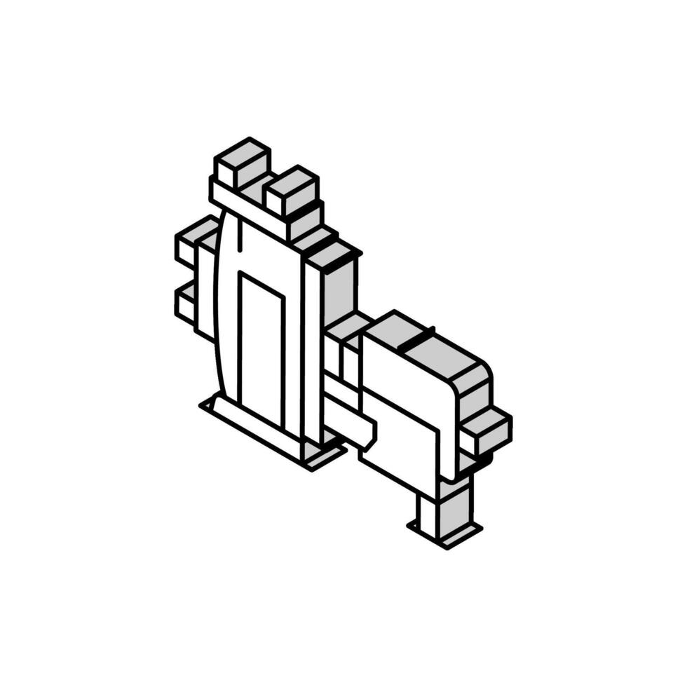 químico bomba ingeniero isométrica icono vector ilustración