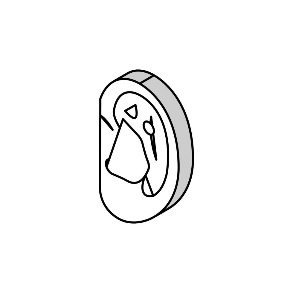 flat piercing earring isometric icon vector illustration