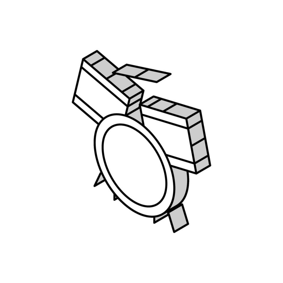 drum retro music isometric icon vector illustration
