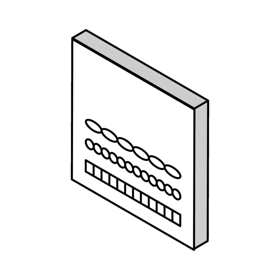 puntadas bordado pasatiempo isométrica icono vector ilustración