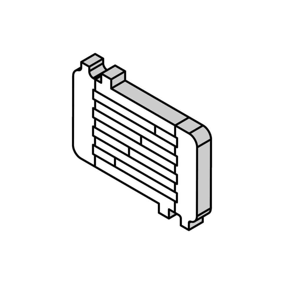 calor intercambiar aparato ingeniero isométrica icono vector ilustración