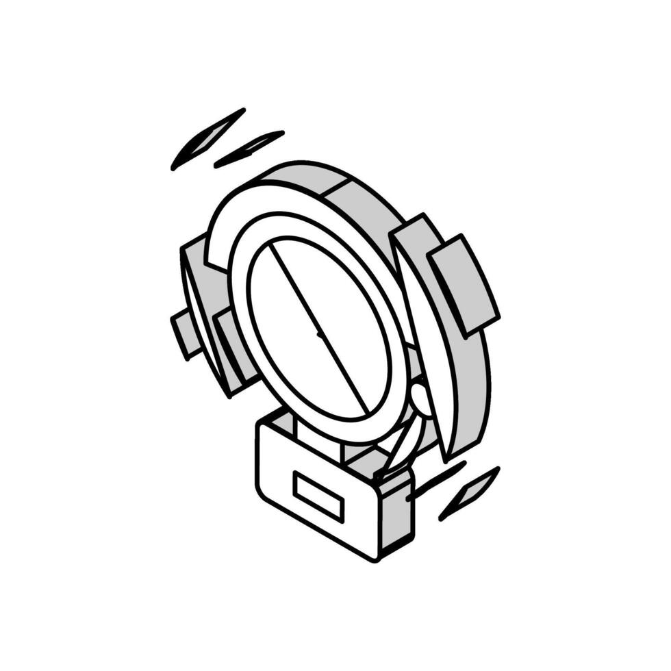 alarm bell alert isometric icon vector illustration