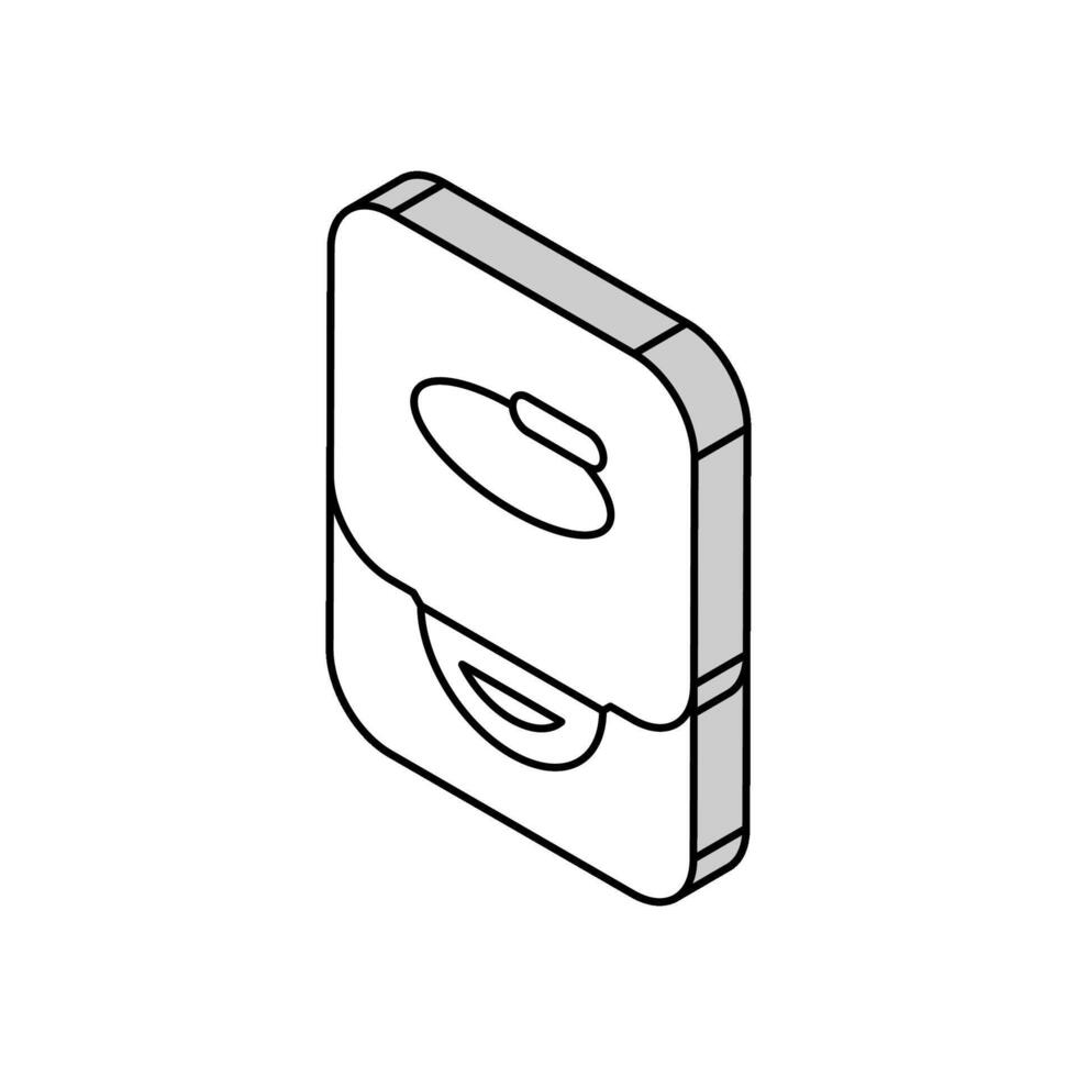dental floss hygiene isometric icon vector illustration