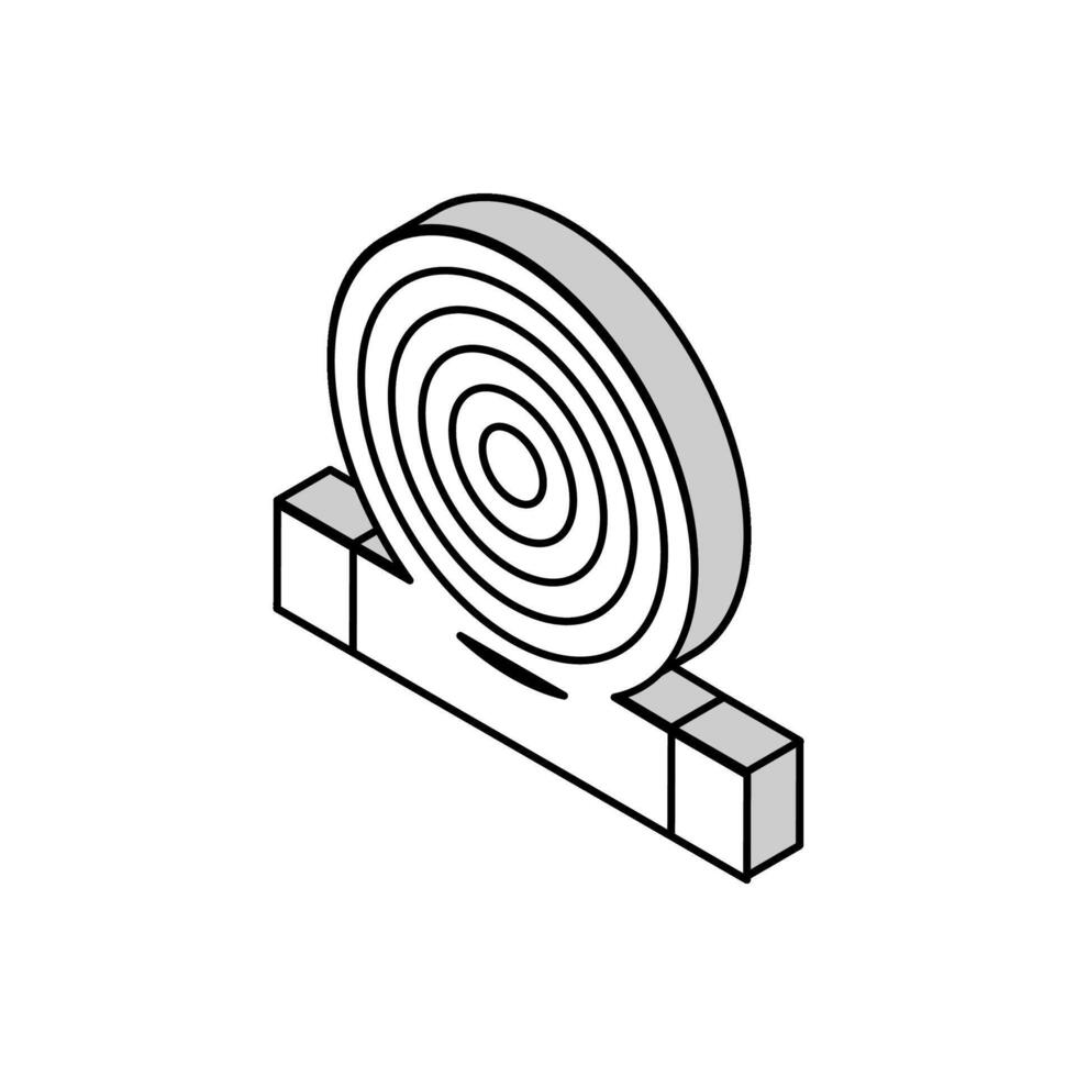 dedal anillo bordado pasatiempo isométrica icono vector ilustración