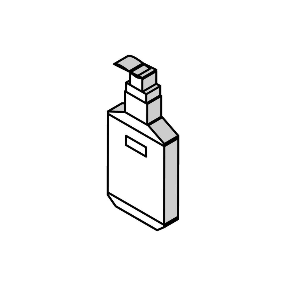 hand sanitizer hygiene isometric icon vector illustration