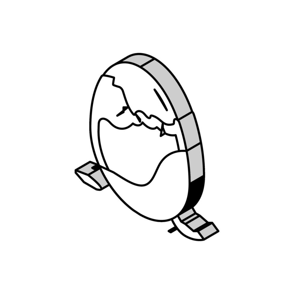 boiled egg healthy isometric icon vector illustration