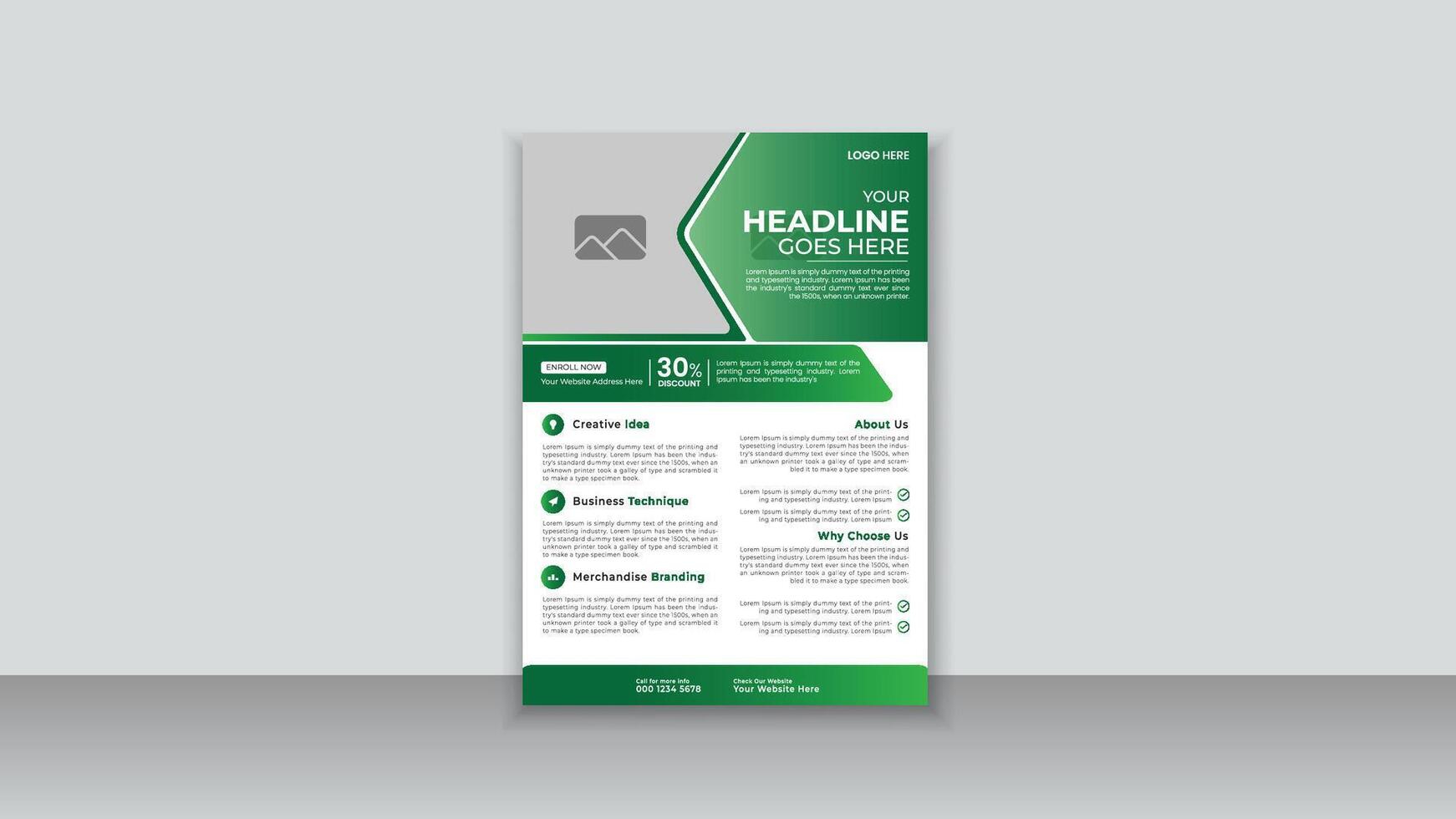 Corporate business flyer template design vector