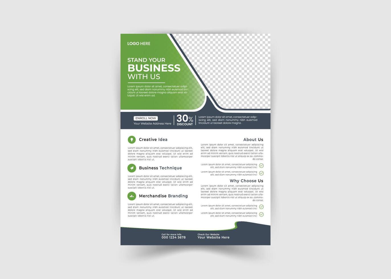 Corporate business flyer template design vector