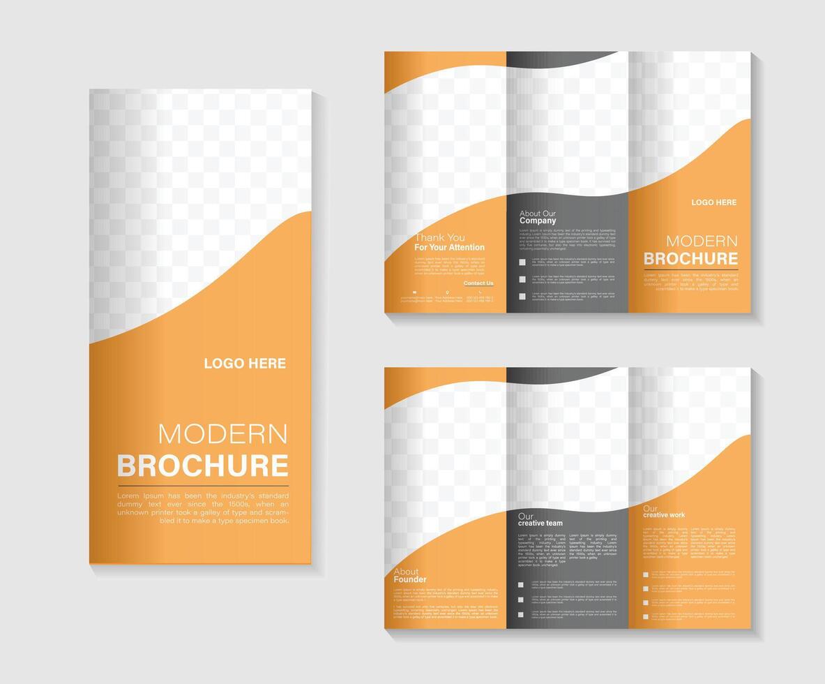 tri fold brochure design vector