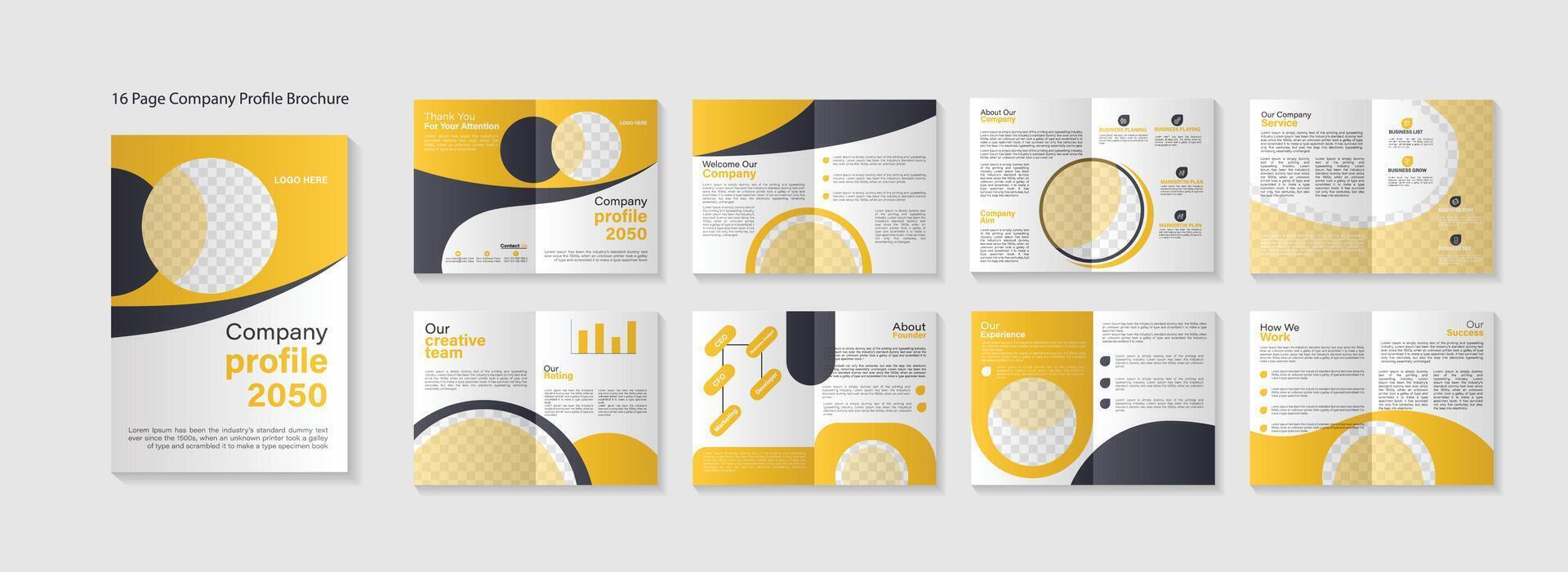 Corporate company profile brochure template design vector