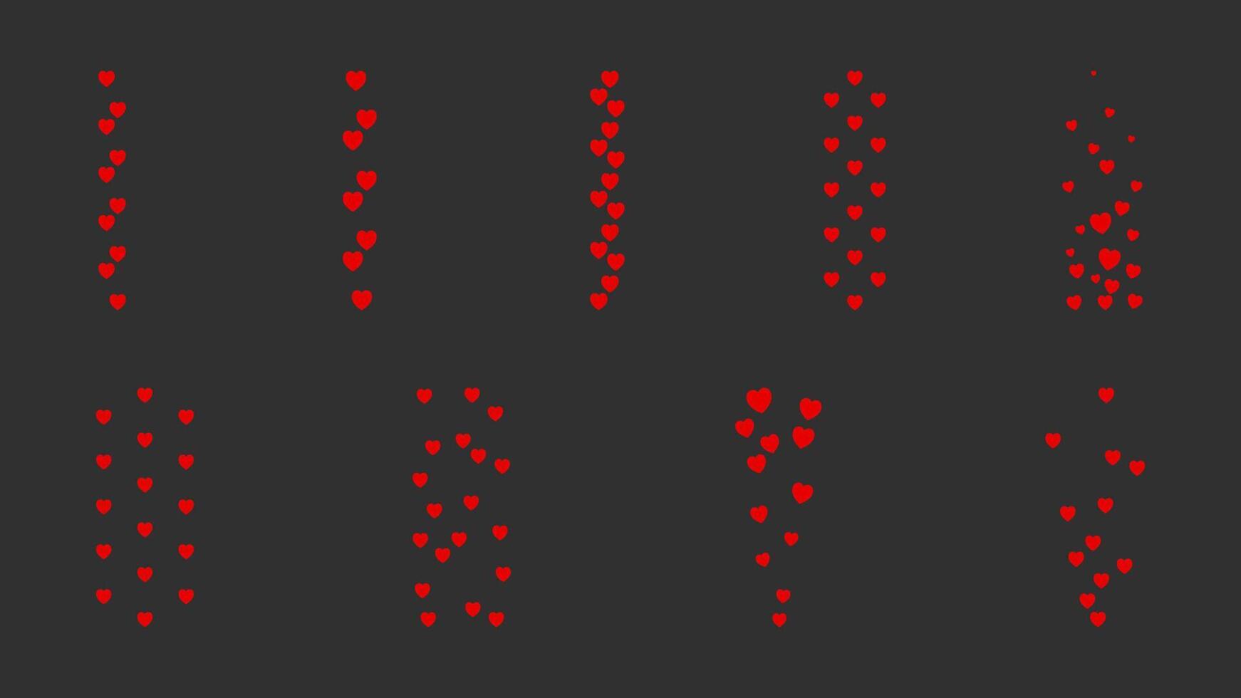 Red Flying Hearts Valentines Day vector