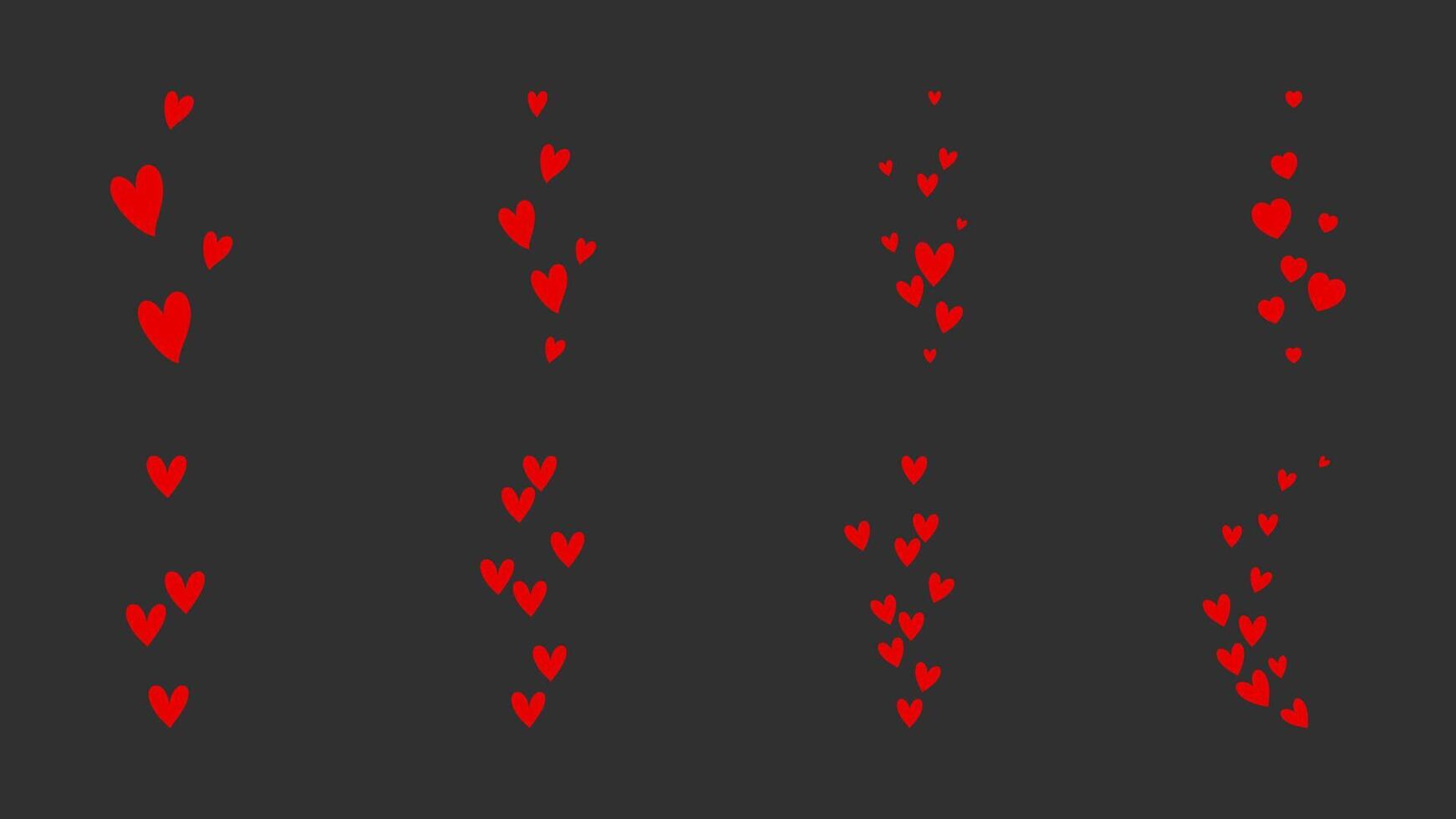 Red Flying Hearts Valentines Day vector