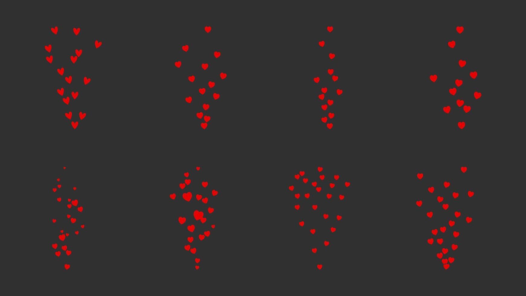 Red Flying Hearts Valentines Day vector