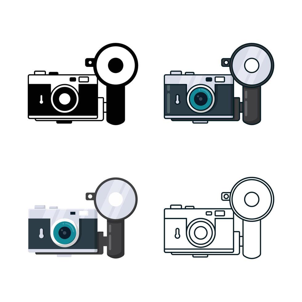 Se of classic camera vector