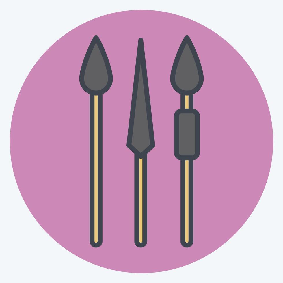 icono lanza. relacionado a Kenia símbolo. color compañero estilo. sencillo diseño editable. sencillo ilustración vector