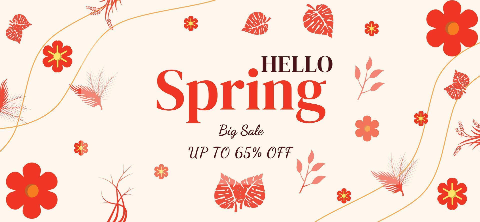 spring background poster sale minimalist creative design vector