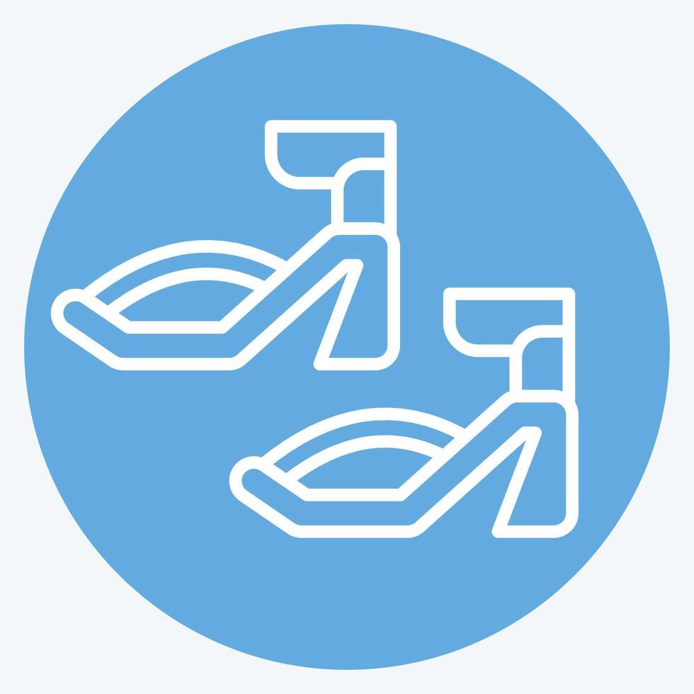 Icon Sandals. related to Fashion symbol. blue eyes style. simple design editable. simple illustration vector