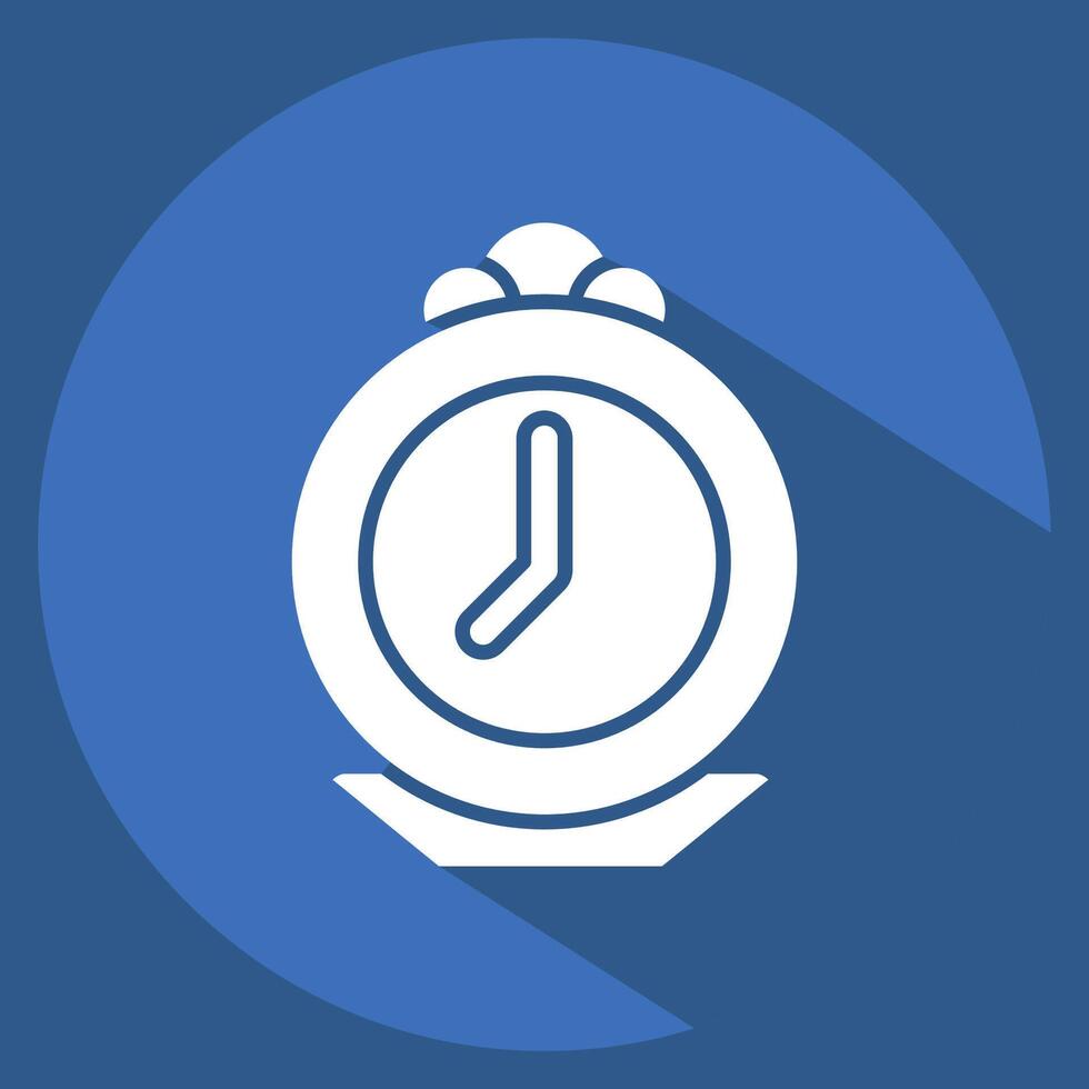 Icon Pocket Watch. related to Jewelry symbol. long shadow style. simple design editable. simple illustration vector