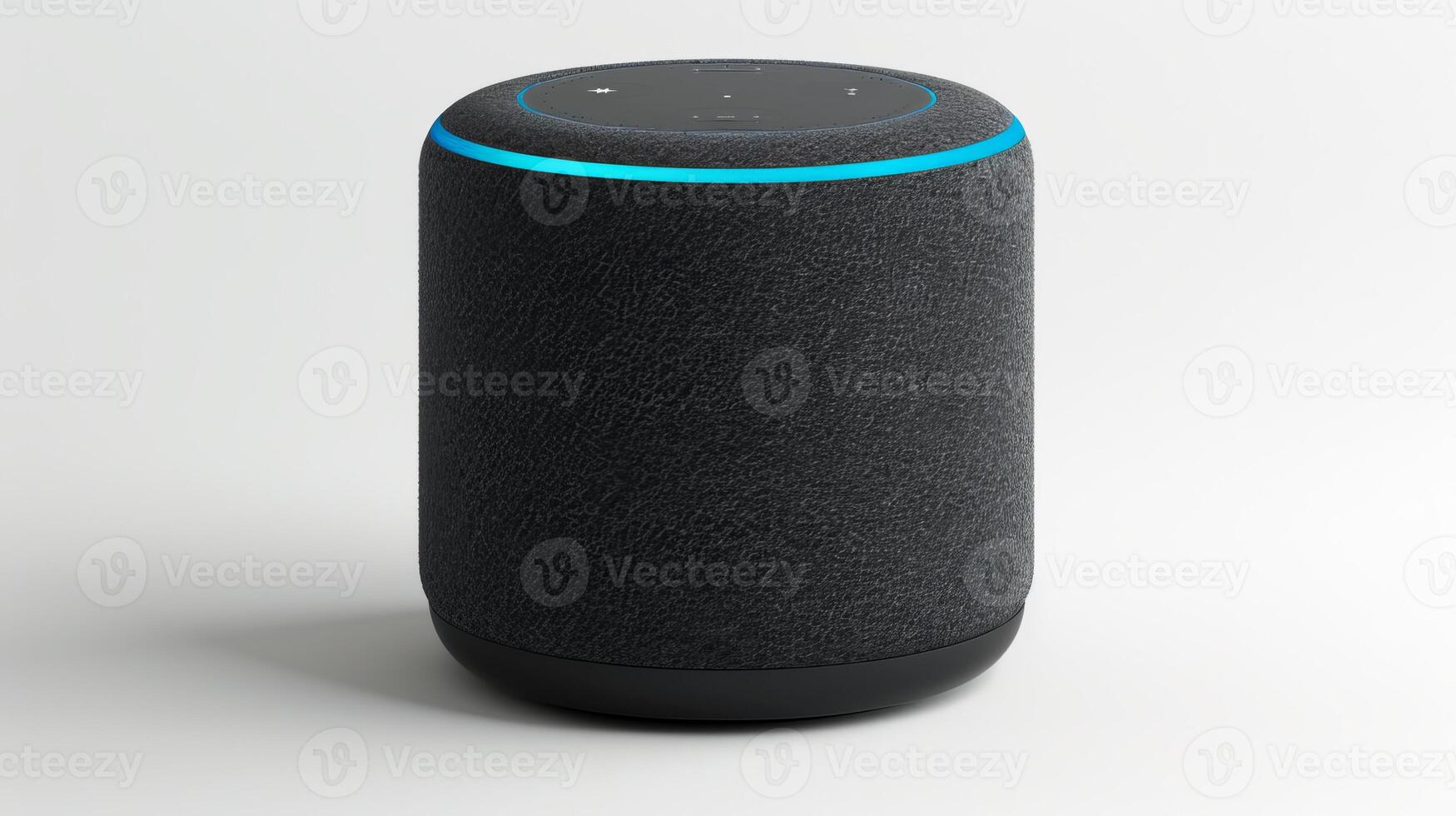 AI generated Smart speaker with voice assistant isolated on white background, copy space for text photo
