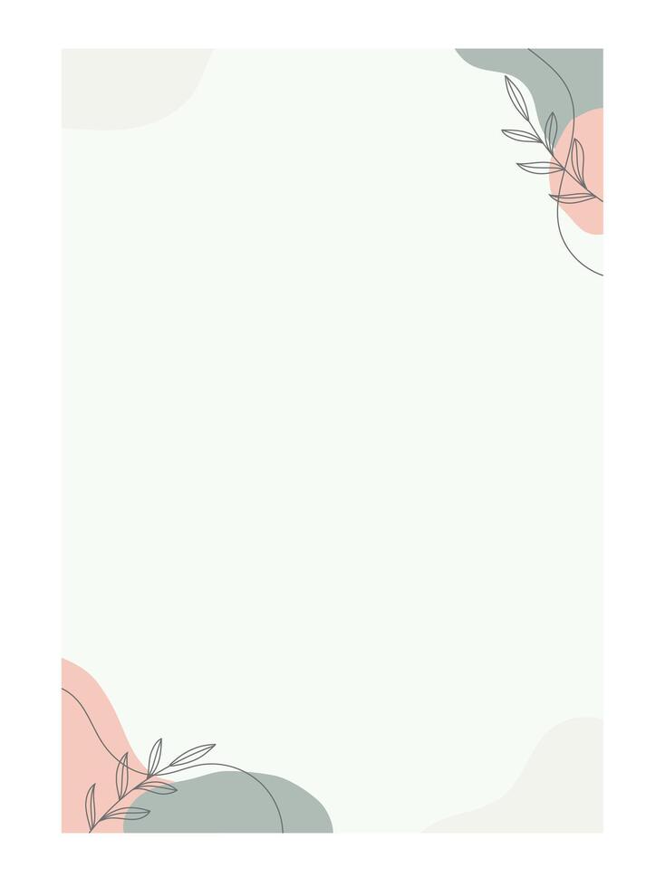 Creative background Abstract modern geometric  with  floral, Empty printable poster page vector
