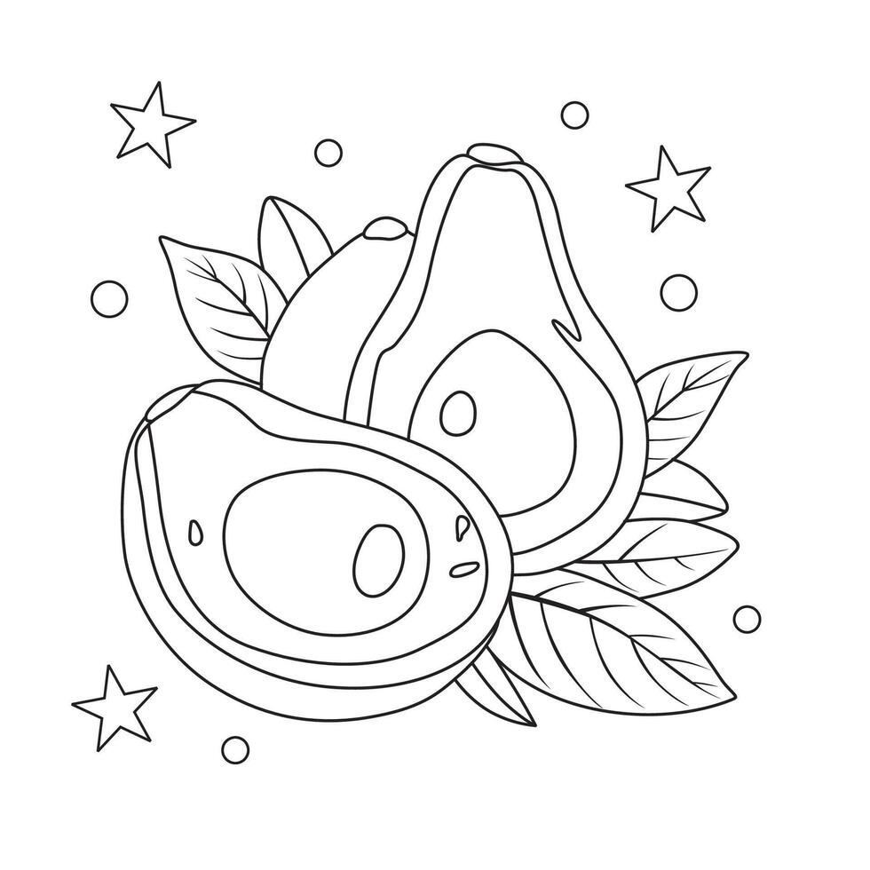 Hand drawn coloring book illustration vector