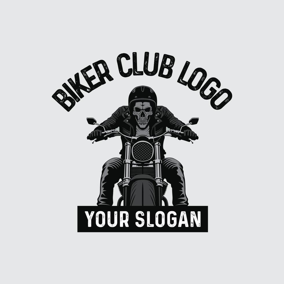 vector logo skull biker
