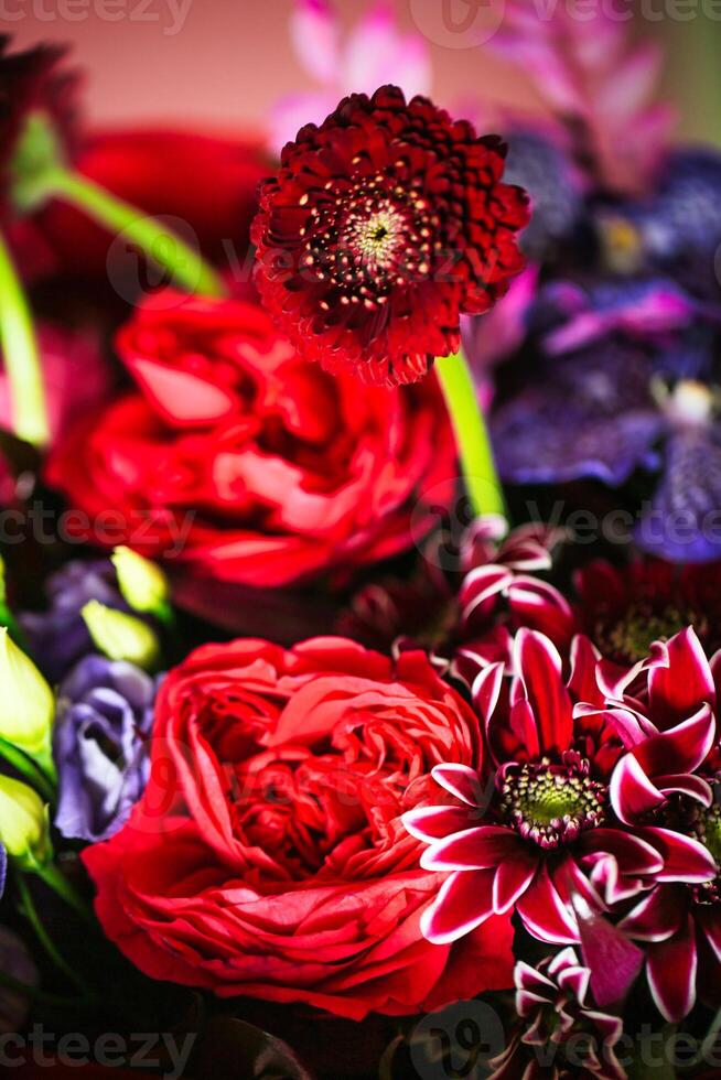 Close-Up of Bouquet of Flowers photo