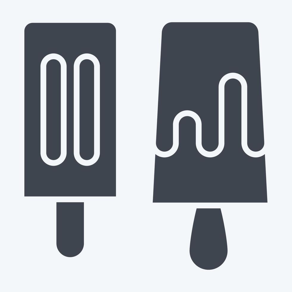 Icon Ice Pop. related to Fast Food symbol. glyph style. simple design editable. simple illustration vector