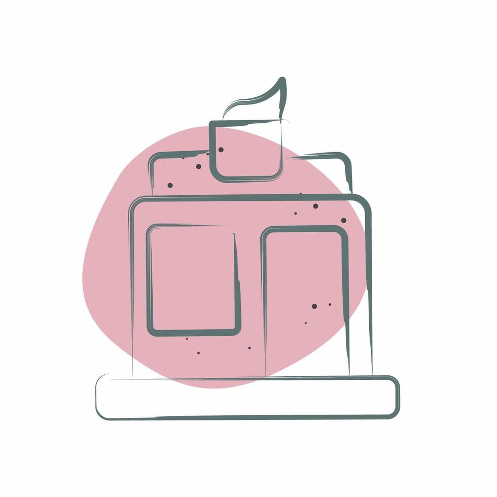Icon Beauty Shop. related to Fashion symbol. Color Spot Style. simple design editable. simple illustration vector