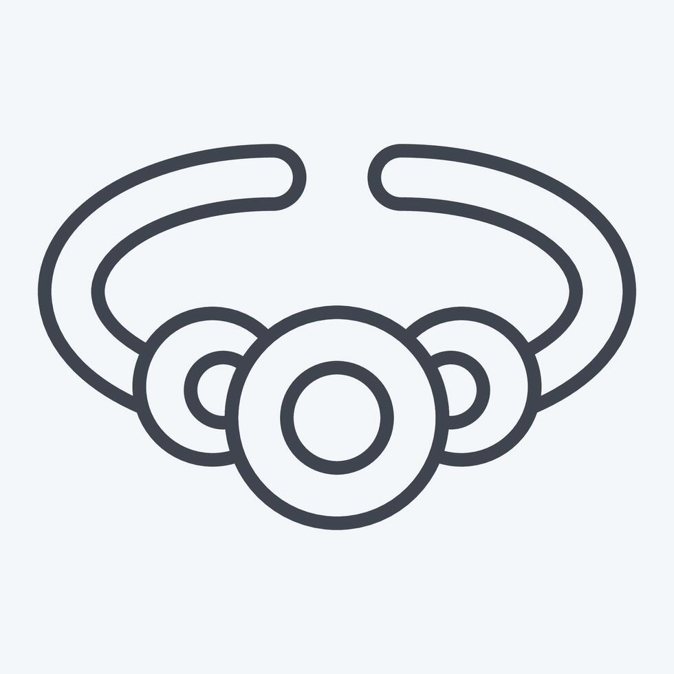Icon Bracelet. related to Jewelry symbol. line style. simple design editable. simple illustration vector