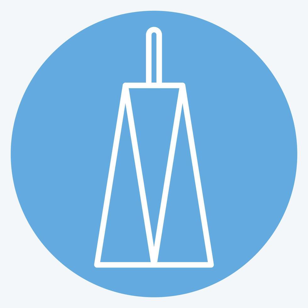 Icon Britam Tower. related to Kenya symbol. blue eyes style. simple design editable. simple illustration vector
