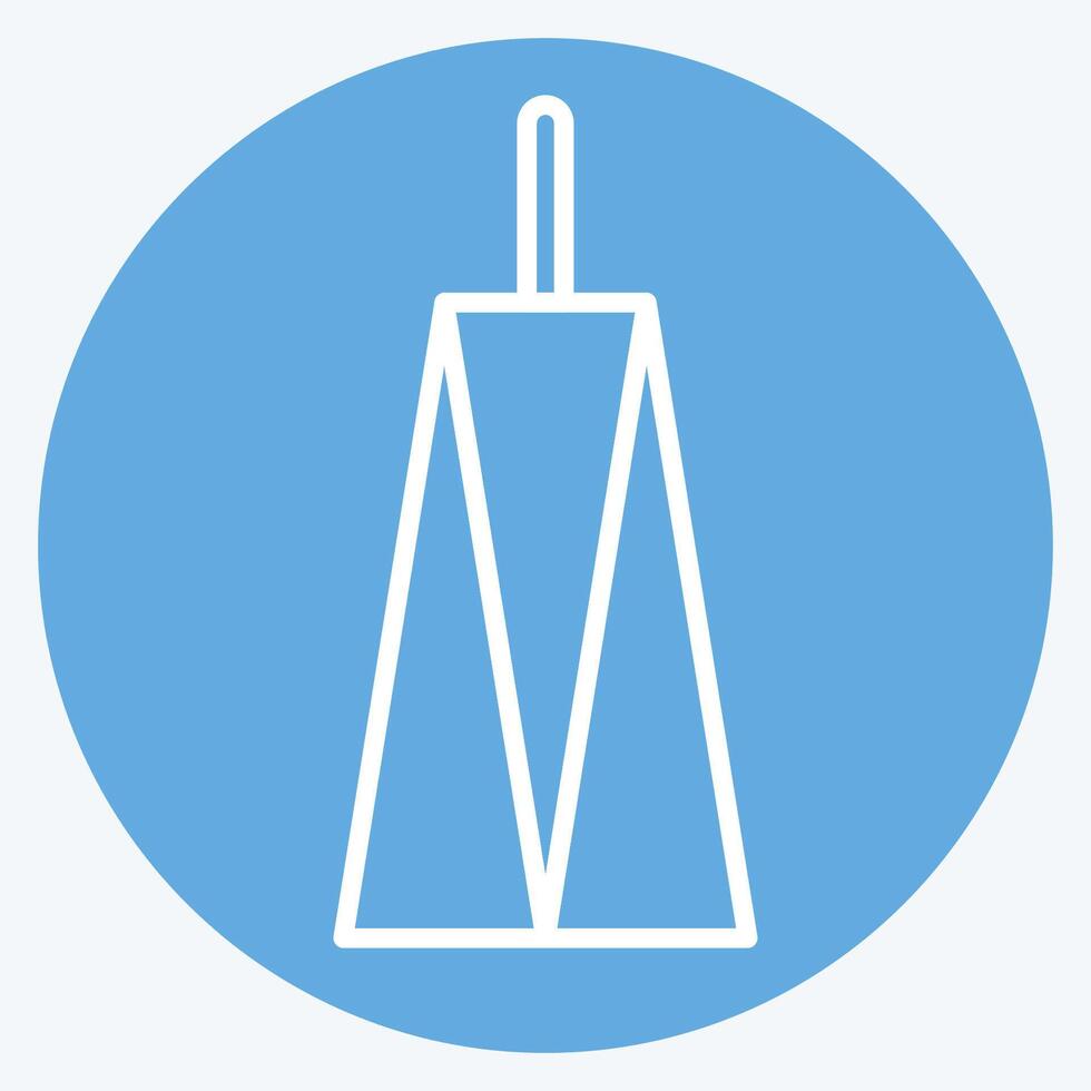 Icon Britam Tower. related to Kenya symbol. blue eyes style. simple design editable. simple illustration vector