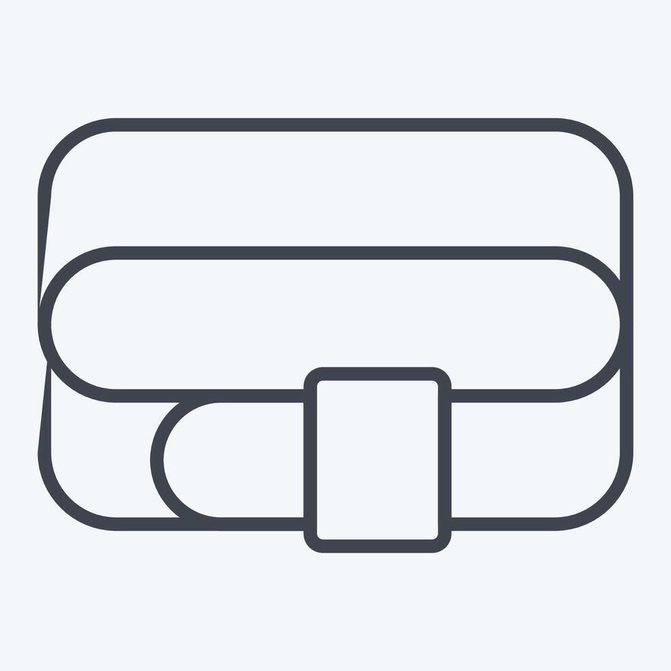 Icon Belt. related to Fashion symbol. line style. simple design editable. simple illustration vector
