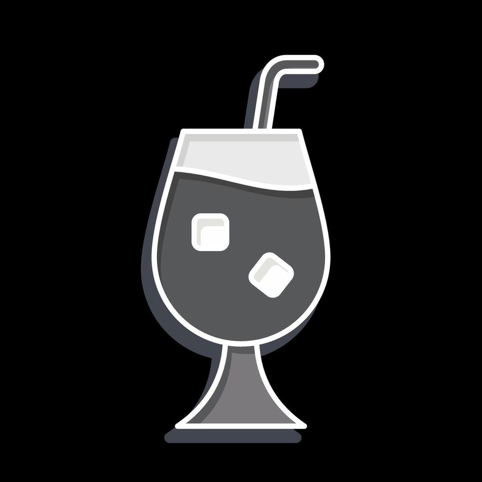 Icon Qour. related to Cocktails,Drink symbol. glossy style. simple design editable. simple illustration vector