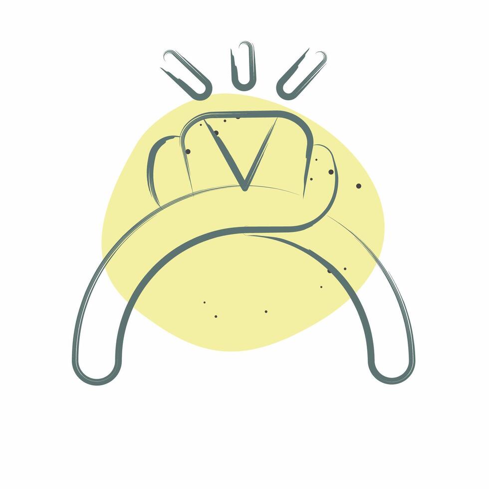 Icon Ring. related to Jewelry symbol. Color Spot Style. simple design editable. simple illustration vector