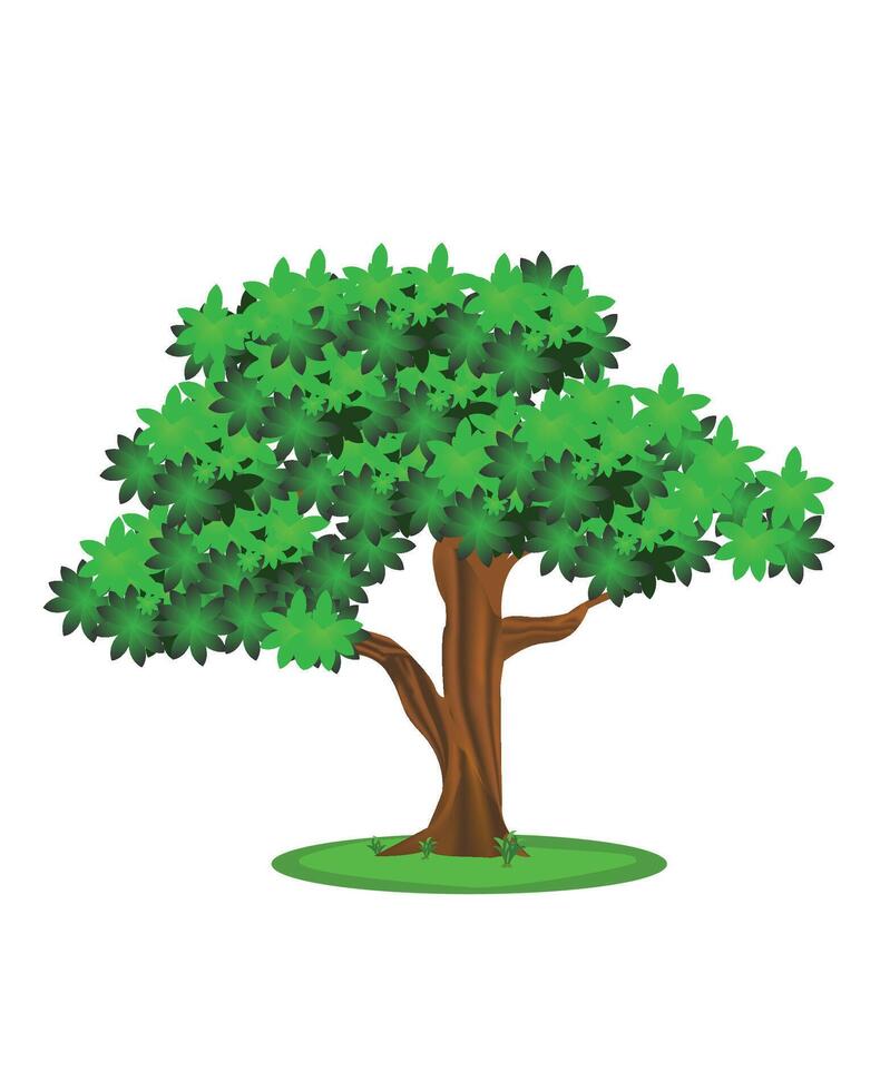 aislado árbol en blanco antecedentes gratis vector ilustración