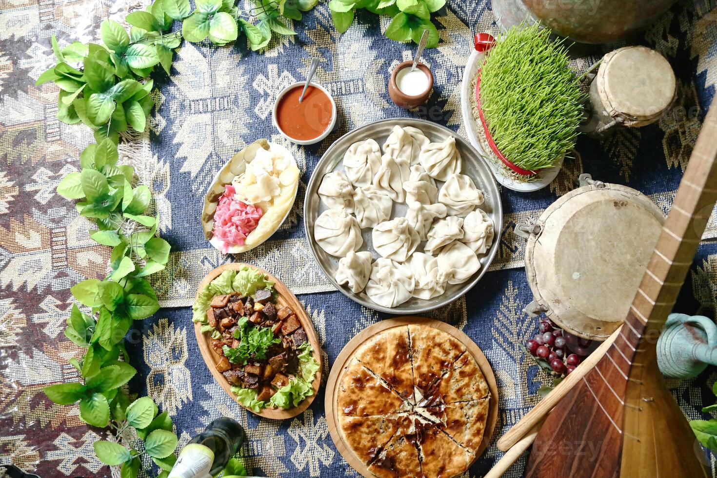 Display of Assorted Food on a Table photo