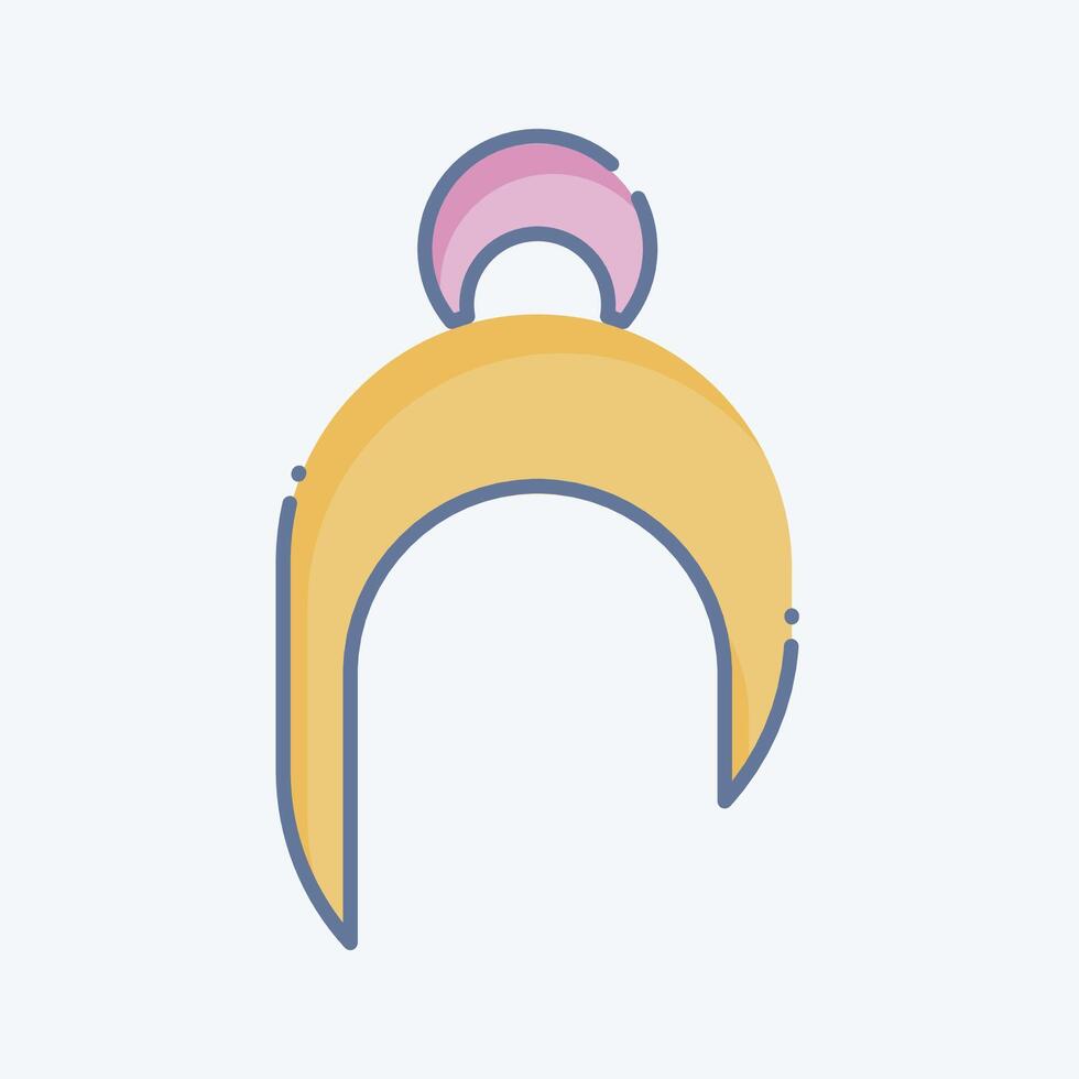 Icon Hair Style. related to Fashion symbol. doodle style. simple design editable. simple illustration vector