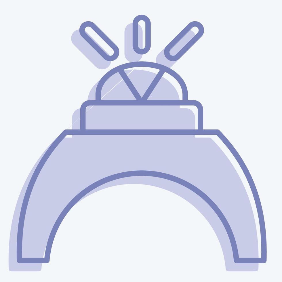 Icon Ring 2. related to Jewelry symbol. two tone style. simple design editable. simple illustration vector
