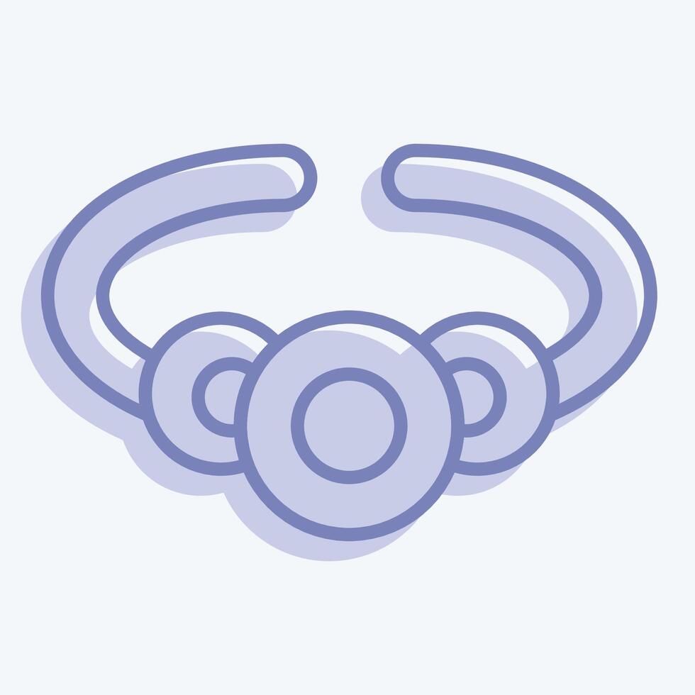 Icon Bracelet. related to Jewelry symbol. two tone style. simple design editable. simple illustration vector