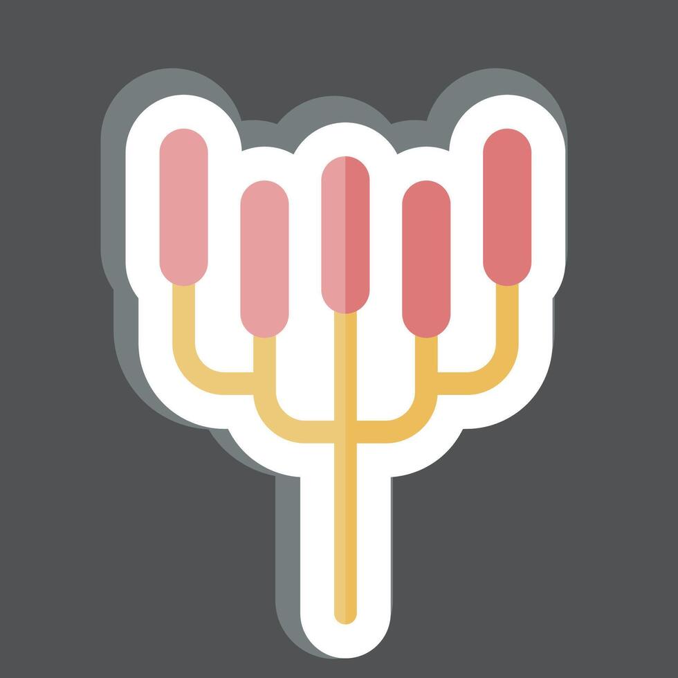 Sticker Candelabra Tree. related to Kenya symbol. simple design editable. simple illustration vector