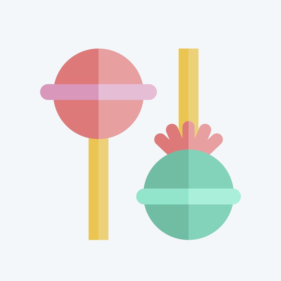 Icon Lolipop. related to Fast Food symbol. flat style. simple design editable. simple illustration vector