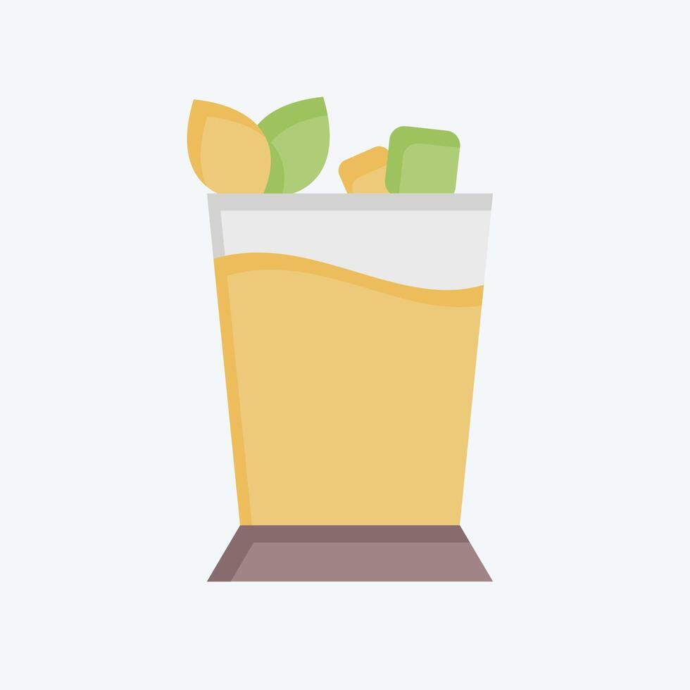 Icon Mint Julep. related to Cocktails,Drink symbol. flat style. simple design editable. simple illustration vector