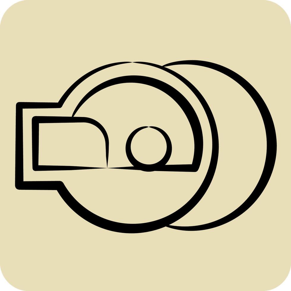 Icon Tomography. related to Medical symbol. hand drawn style. simple design editable. simple illustration vector
